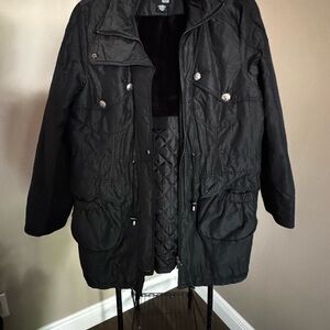 ANA Stylish Black Jacket with Button Details